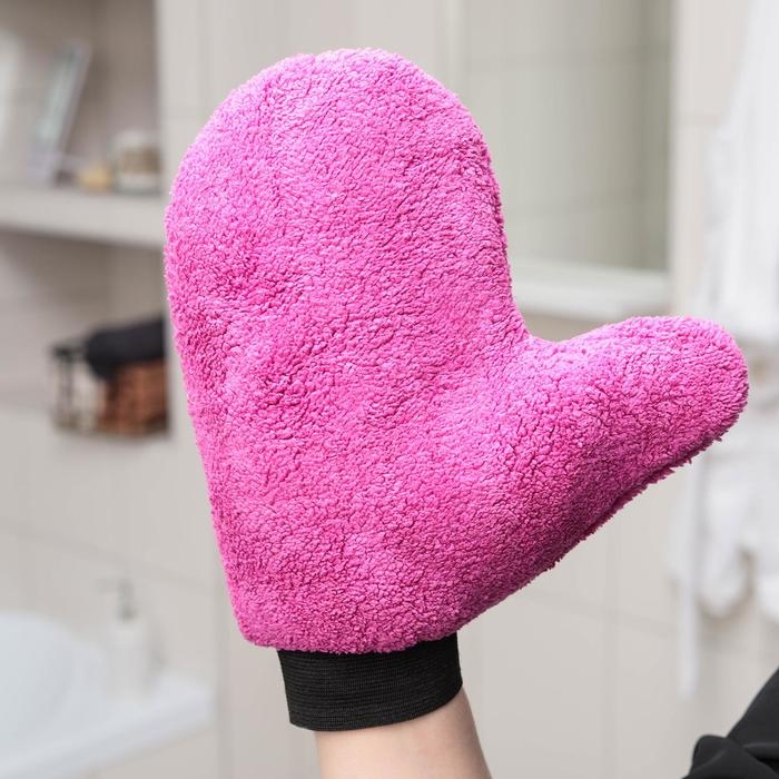 Варежка для уборки Доляна, 22×26 см, 40 гр, двухсторонняя, мягкая, микрофибра Варежка для уборки Доляна, 22×26 см, 40 гр, двухсторонняя, мягкая, микрофибра