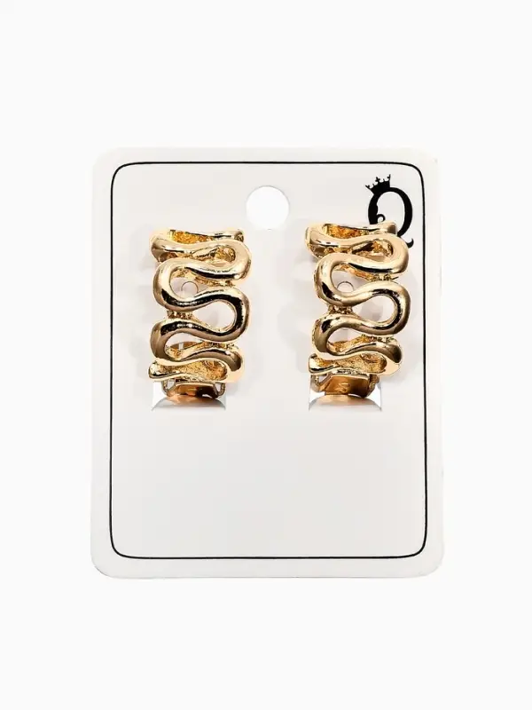 Клипсы Клипсы "Винтаж" змейка, цвет золото