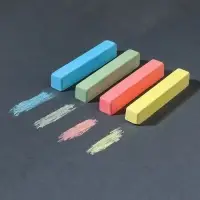 Мелки цветные школьные, набор 4 шт. «Тачки», прямоугольные