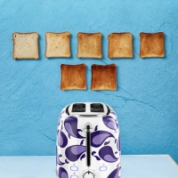 Тостер для хлеба с поддоном для крошек КТ-6863 - 920-1080 Вт