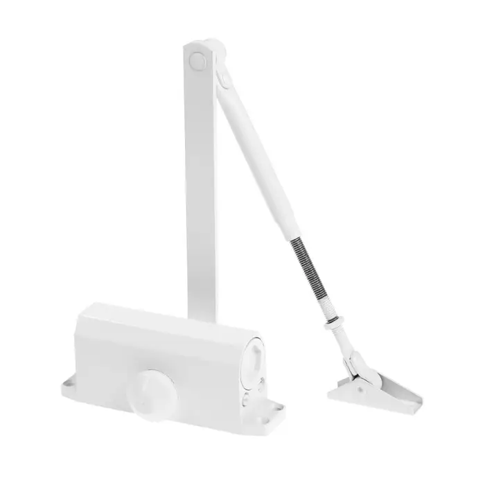 Доводчик дверной ТУНДРА d=40WW, до 40 кг, белый