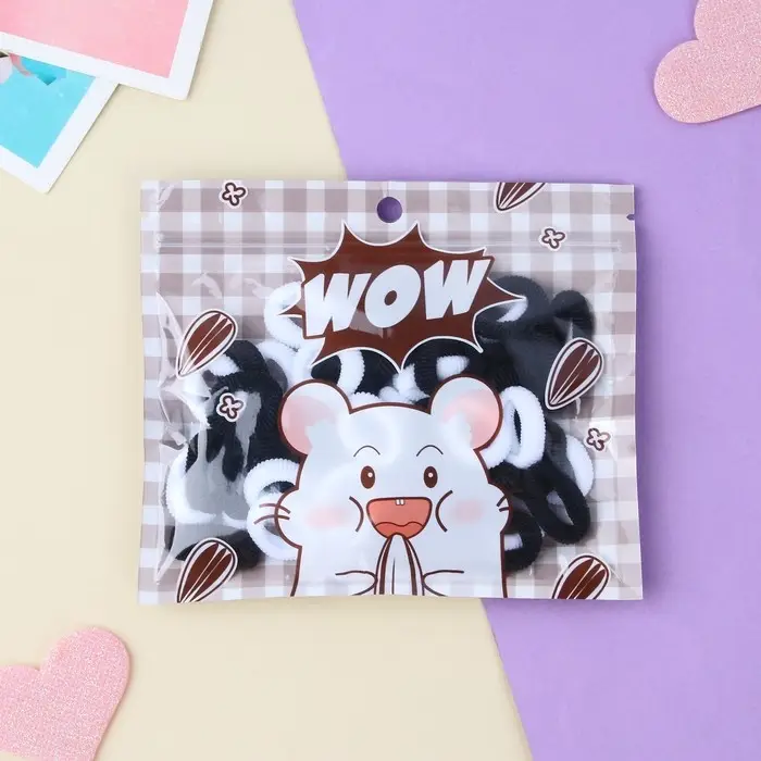 Резинка для волос  Резинка для волос "Хорошие пожелания" (набор 50 шт) мышка, 2 см, микс