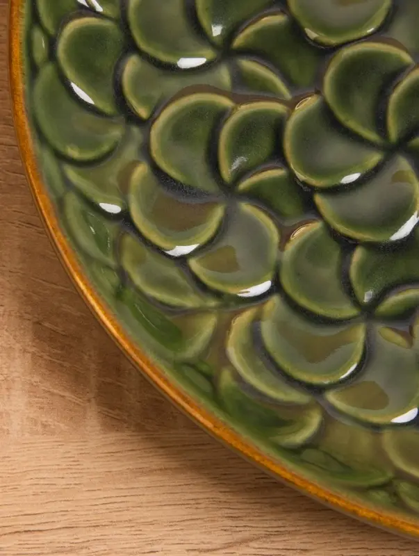 Блюдо «Полянка», 23×23×3 см, керамика, зелёное Блюдо «Полянка», 23×23×3 см, керамика, зелёное