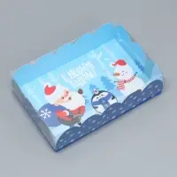 Коробка подарочная с PVC крышкой &laquo;С Новым годом!&raquo;, снеговик, 20&times;30&times;8 см