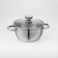 Кастрюля Катунь &laquo;Антея&raquo;, 2 л, d=18 см, с крышкой, капсульное дно, индукция, нержавеющая сталь, AISI - 201, хромированная