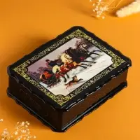 Шкатулка «Тройка»,  17×23×6 см, лаковая миниатюра Шкатулка «Тройка»,  17×23×6 см, лаковая миниатюра