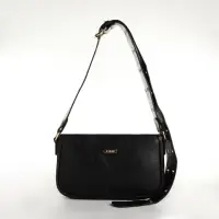 Сумка женская багет на молнии, 25&times;5&times;15 см, чёрная