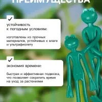 Подвязка для растений &laquo;Лягушка&raquo;, набор 2 шт., зелёная, Greengo