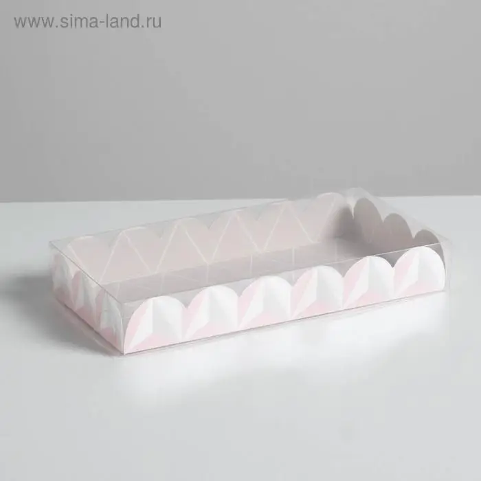 Коробка для печенья, кондитерская упаковка с PVC крышкой, «Тебе», 21 х 10.5 х 3 см Коробка для печенья, кондитерская упаковка с PVC крышкой, «Тебе», 21 х 10.5 х 3 см