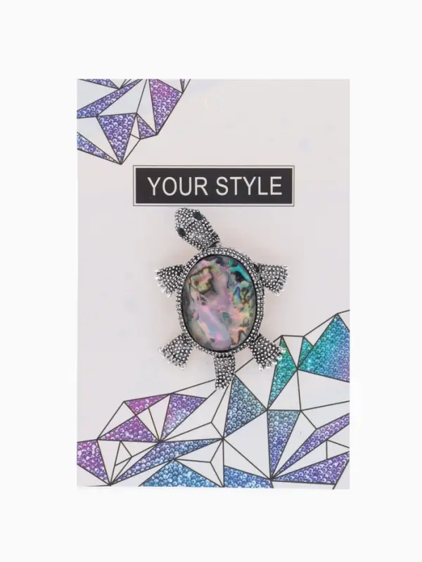 Брошь &laquo;Галиотис&raquo;, черепашка, в черненом серебре