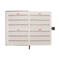 Ежедневник недатированный формат А5, с хлястиком, 80л, линия, пвх, Коричневый