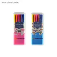 Фломастеры 12 цветов BrunoVisconti HappyColor, в пластиковом пенале, микс