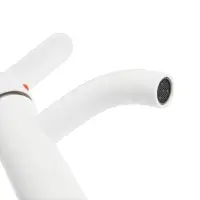 Смеситель для раковины ZEIN Z3651, однорычажный, высота излива 8 см, ABS-пластик, белый