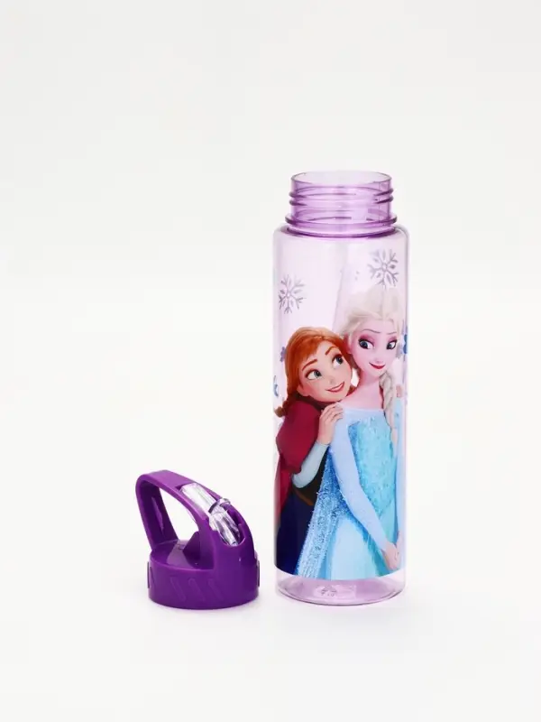 Бутылка пластиковая с трубочкой-непроливайкой &laquo;Снежная принцесса&raquo;, 750 мл