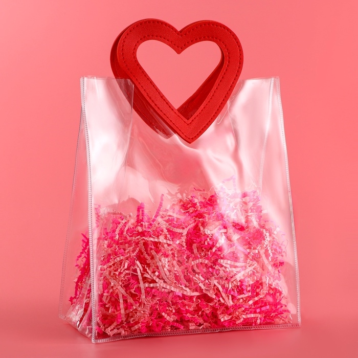 Пакет подарочный из ПВХ, розовый, 26.5 x 23 x 12 см Пакет подарочный из ПВХ, розовый, 26.5 x 23 x 12 см