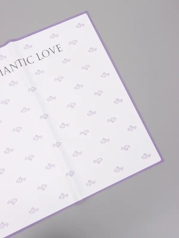 Пленка для цветов, "Двойные сердца", нежная сирень, 57х57 см