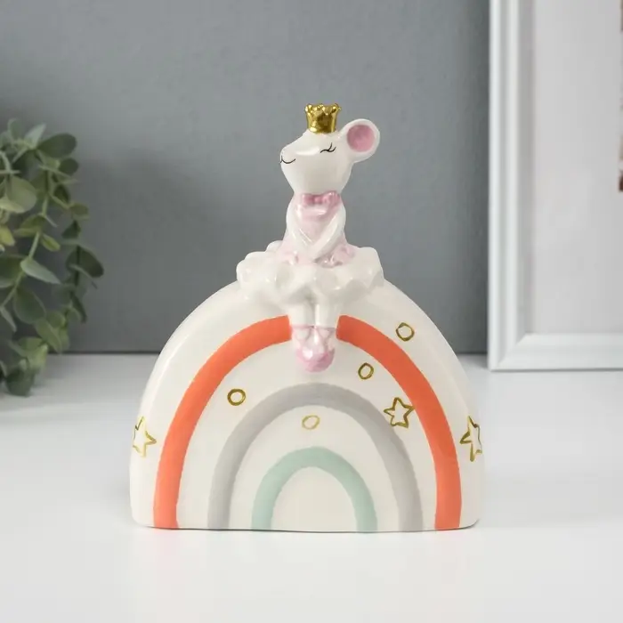 Копилка для денег &laquo;Мышка-принцесса&raquo;, керамика, 5&times;13&times;16 см