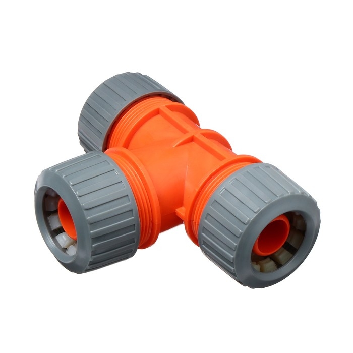 Тройник Т-образный, для шланга 3/4 Тройник Т-образный, для шланга 3/4" (19 мм), цанговое соединение, рр-пластик, Greengo