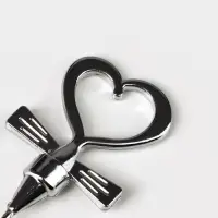 Набор для вина Доляна &laquo;Сердца&raquo;, 2 предмета: штопор, пробка фигурная, нержавеющая сталь