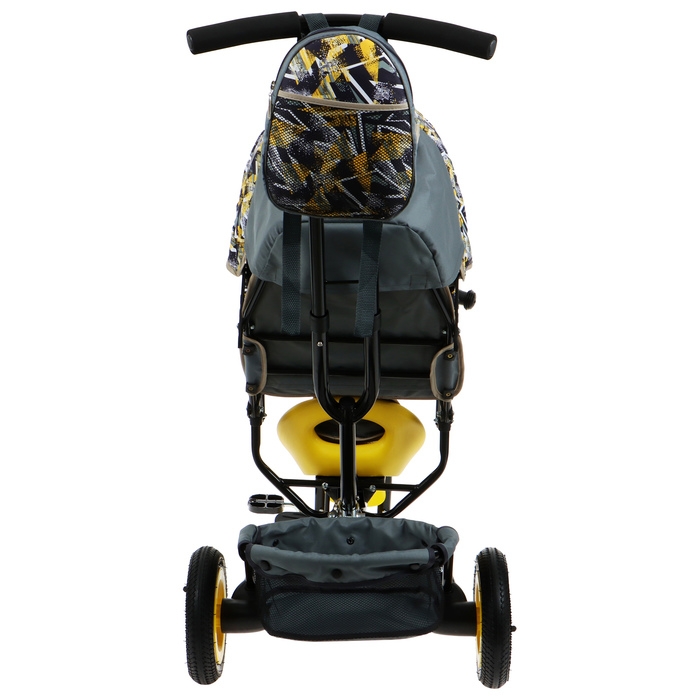 Велосипед трёхколёсный Vivat 1, принт абстракция чёрный/жёлтый Велосипед трёхколёсный Vivat 1, принт абстракция чёрный/жёлтый