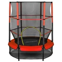 Батут ONLYTOP, d=140 см, высота сетки 125 см, красный