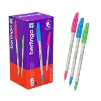 Ручка шариковая Berlingo. Perlamutik, синий стержень, узел 0.7 мм, МИКС