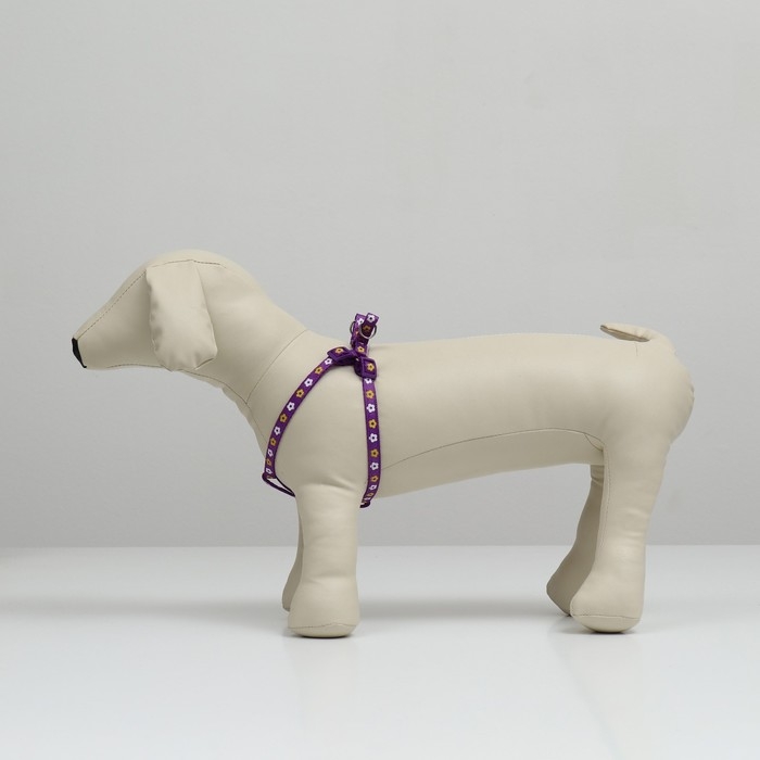 Шлейка  Шлейка "Цветы",  27-42 х 1 см, фиолетовая