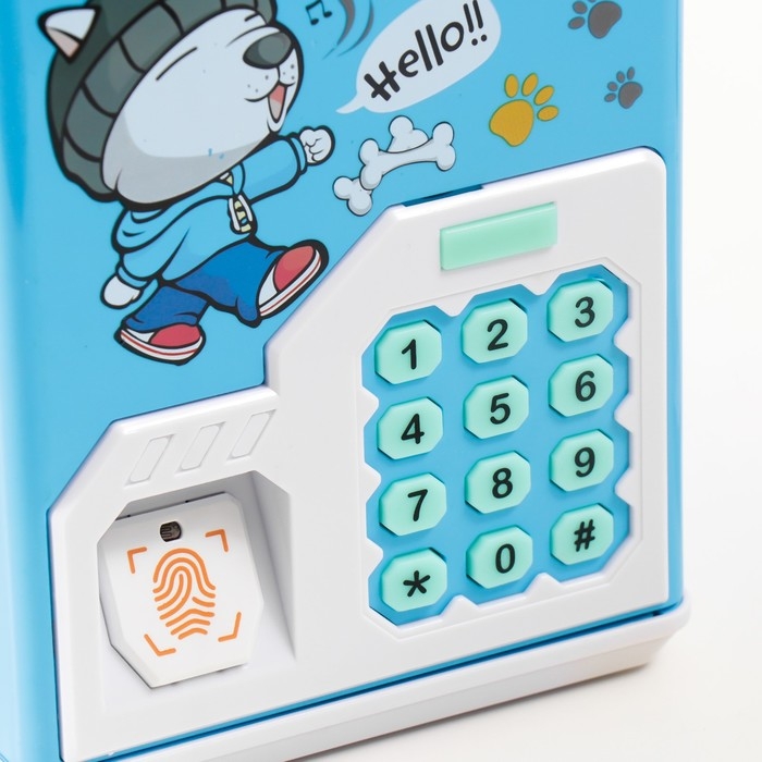 Копилка пластик Копилка пластик "Сейф. Зверята" кодовый замок, звук АА МИКС 12,8х13х19,5 см