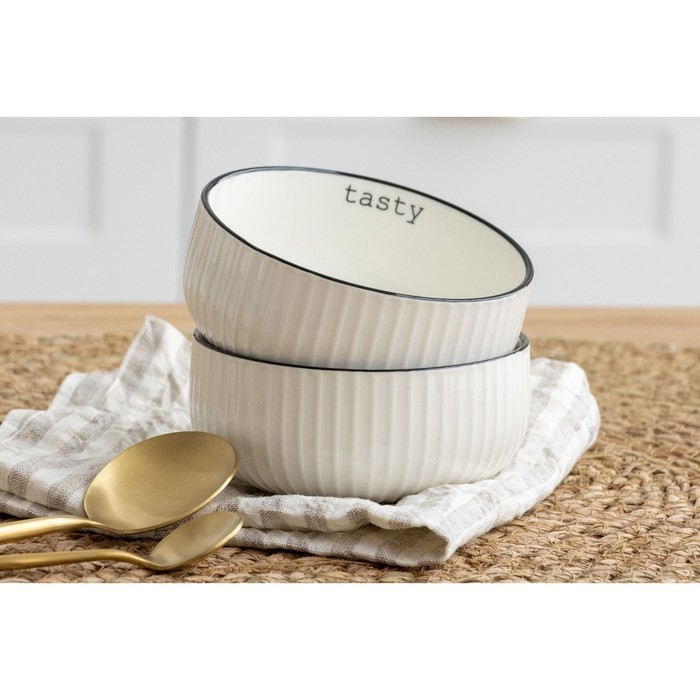 Салатник керамический Tasty, 11.5 х 5.6 см, 330 мл, цвет белый