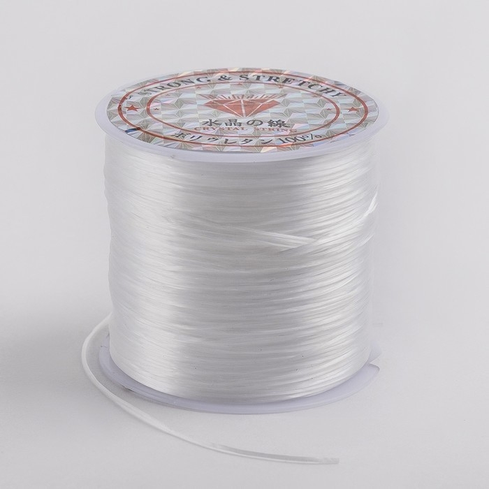 Нить силиконовая (резинка), плоская 1 мм, L=50 м, прозрачная Нить силиконовая (резинка), плоская 1 мм, L=50 м, прозрачная