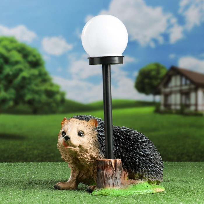 Садовый фонарь  Садовый фонарь "Ёжик на ножках с фонарем" 25 см МИКС
