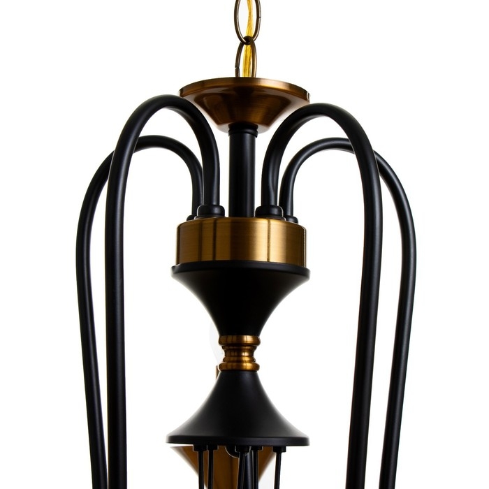 Люстра Люстра "Элимин" 5хЕ14 40Вт черно-золотой 56х75х56 см BayerLux