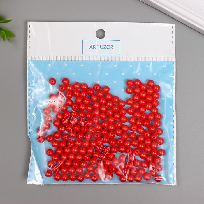 Бусины для творчества пластик Бусины для творчества пластик "Тициановый" набор 200 шт d=0,6 см
