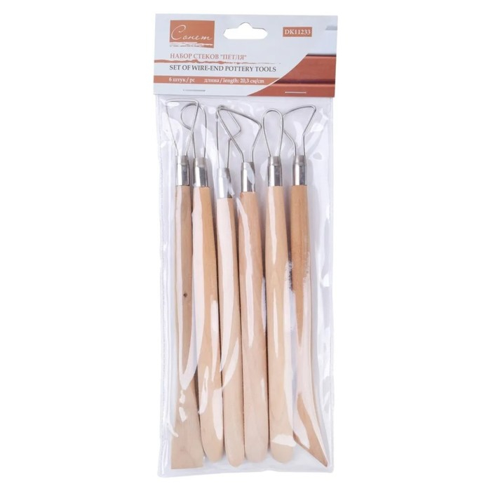 Набор деревянных стеков  Набор деревянных стеков "Сонет", 6 штук, 20 см, с петлёй