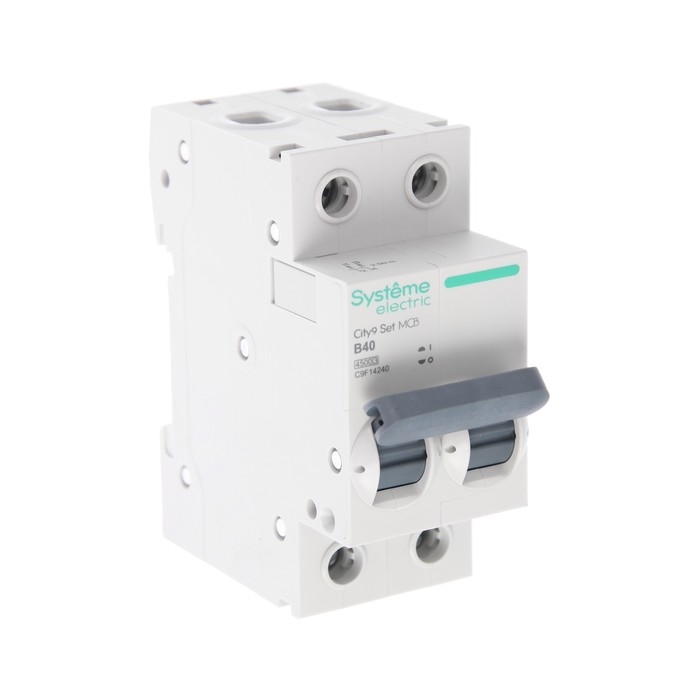 Автоматический выключатель SE City9 Set, B, 40 А, 2P, 4.5 kA, 230 В Автоматический выключатель SE City9 Set, B, 40 А, 2P, 4.5 kA, 230 В