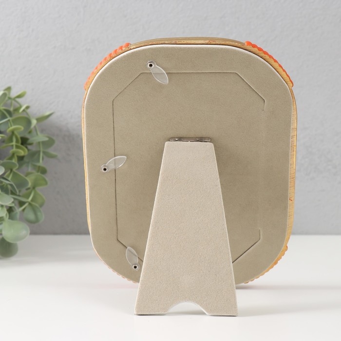 Фоторамка полистоун 10х15 см  Фоторамка полистоун 10х15 см "Фабиан" золотая с оранжевым 14,9х2,4х19,8 см