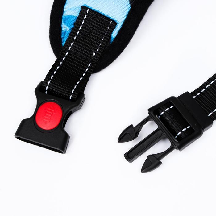 Шлейка К7 мягкая светоотражающая, размер L, ОГ 64-86 см, вес 18- 27,5 кг, голубая хаки Шлейка К7 мягкая светоотражающая, размер L, ОГ 64-86 см, вес 18- 27,5 кг, голубая хаки