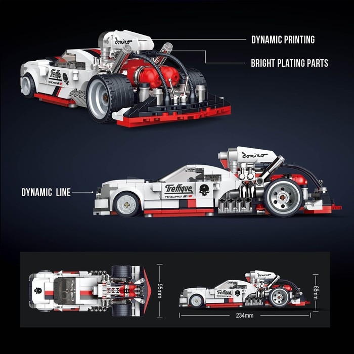 Конструктор Гонка &laquo;Белая молния&raquo;, 436 деталей