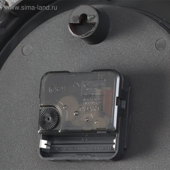 Часы настенные, серия: Море, Часы настенные, серия: Море, "Штурвал", плавный ход, d-35 см, коричневая патина