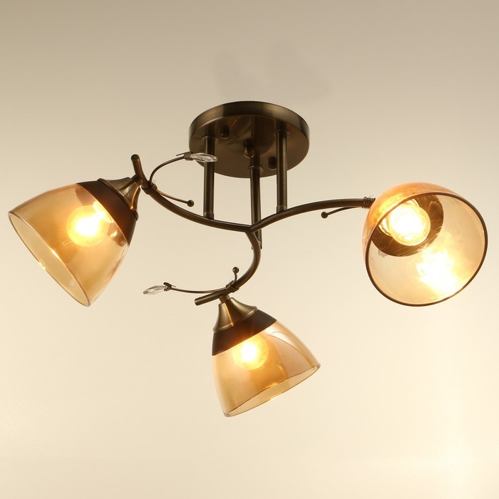 Люстра Люстра "Аста" 3хЕ27 40Вт бронза 65х65х26 см BayerLux