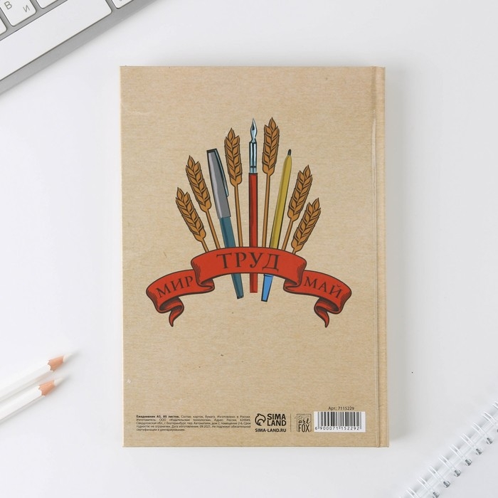 Ежедневник «Товарищ, мысль свою запиши, план выполни» А5, 80 листов Ежедневник «Товарищ, мысль свою запиши, план выполни» А5, 80 листов