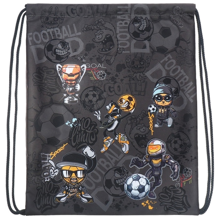 Мешок для обуви 435 х 360 мм, Stavia (плотность 600D с водоотталкивающей ПУ-пропиткой) "Футбол"