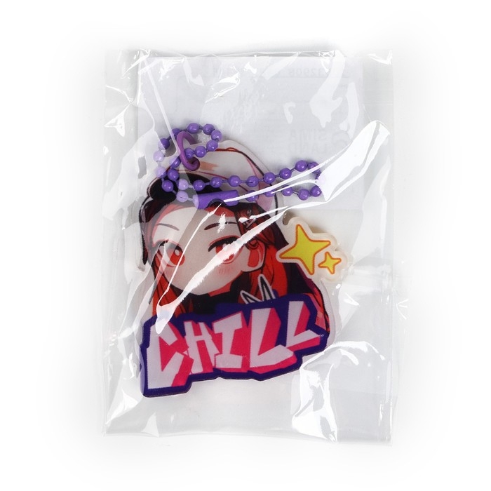 Брелок для ключей акриловый на цепочке «Chill», 4.8 х 9 см Брелок для ключей акриловый на цепочке «Chill», 4.8 х 9 см