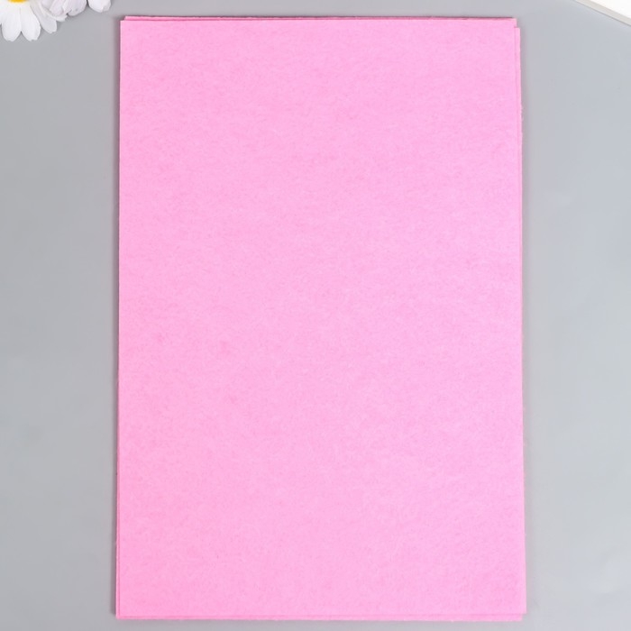 Фетр жёсткий 1 мм Фетр жёсткий 1 мм "Нежно-розовый" набор 5 листов формат А4