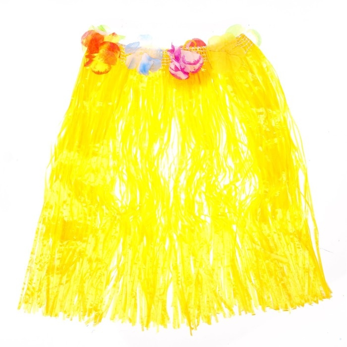 Гавайская юбка, цветная 40 см, МИКС Гавайская юбка, цветная 40 см, МИКС