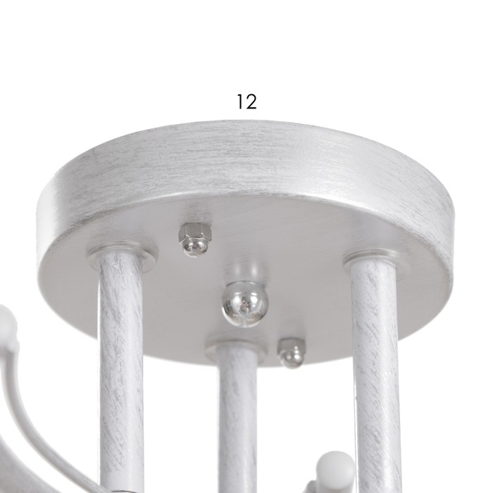 Люстра Люстра "Риана" 3х40Вт Е27 Белый, серебро 50х50х23см