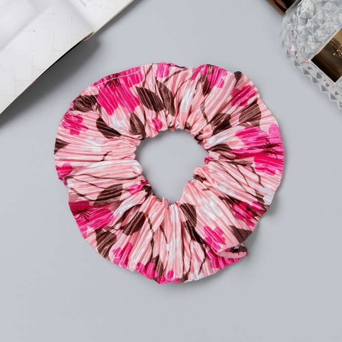 Резинка для волос Резинка для волос "Орбита" жатка лето, 12 см, розовый