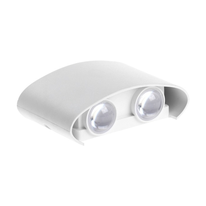 Светильник фасадный «Полусфера», FSD-073, 4 Вт, 3000К, 2 луча, IP65, 220 В, пластик, белый 1008420 Светильник фасадный «Полусфера», FSD-073, 4 Вт, 3000К, 2 луча, IP65, 220 В, пластик, белый 1008420