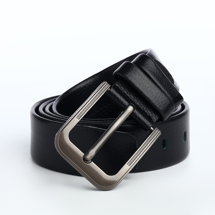 Ремень мужской, ширина 4 см, пряжка металл, цвет чёрный Ремень мужской, ширина 4 см, пряжка металл, цвет чёрный