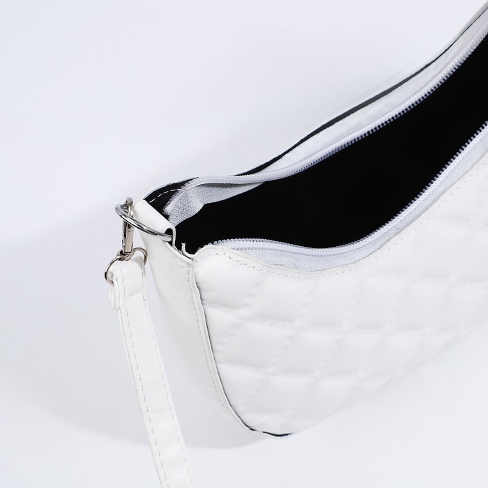 Сумка-багет на молнии, цвет белый Сумка-багет на молнии, цвет белый